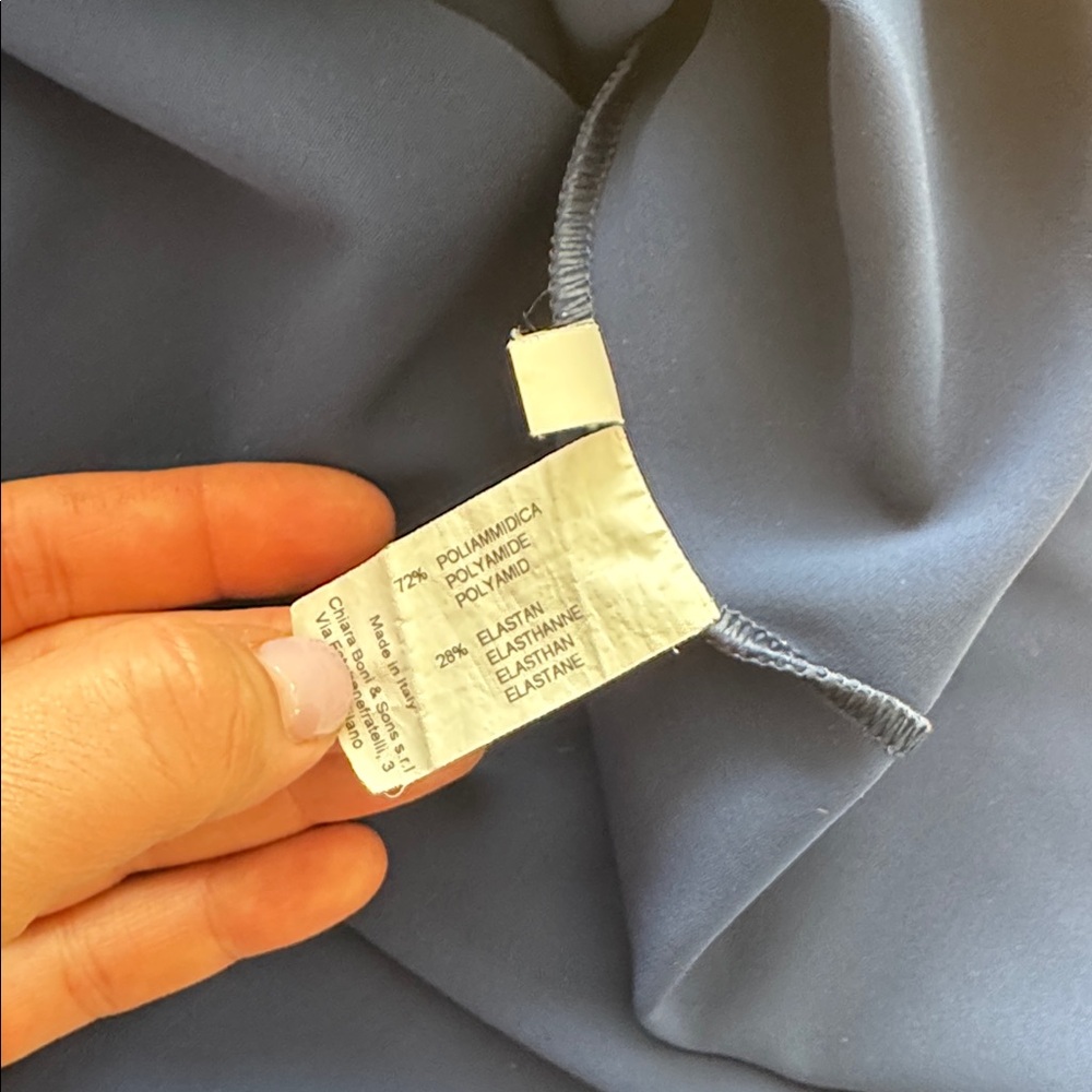 Chiara Boni Le Petite Robe Evalda Long Sleeve Fossil Dress in Navy Blue 44 - Picture 7 of 9